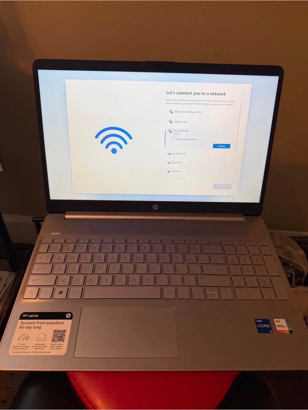 HP Silver Laptop with Full-Size Keyboard and Large Display